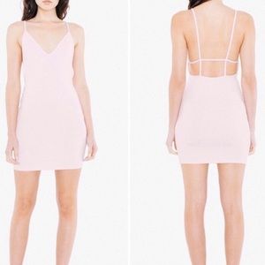American Apparel • Ponte Bixel Dress Light Pink.
